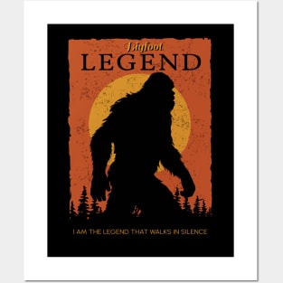 Vintage Bigfoot Legend Sign Posters and Art